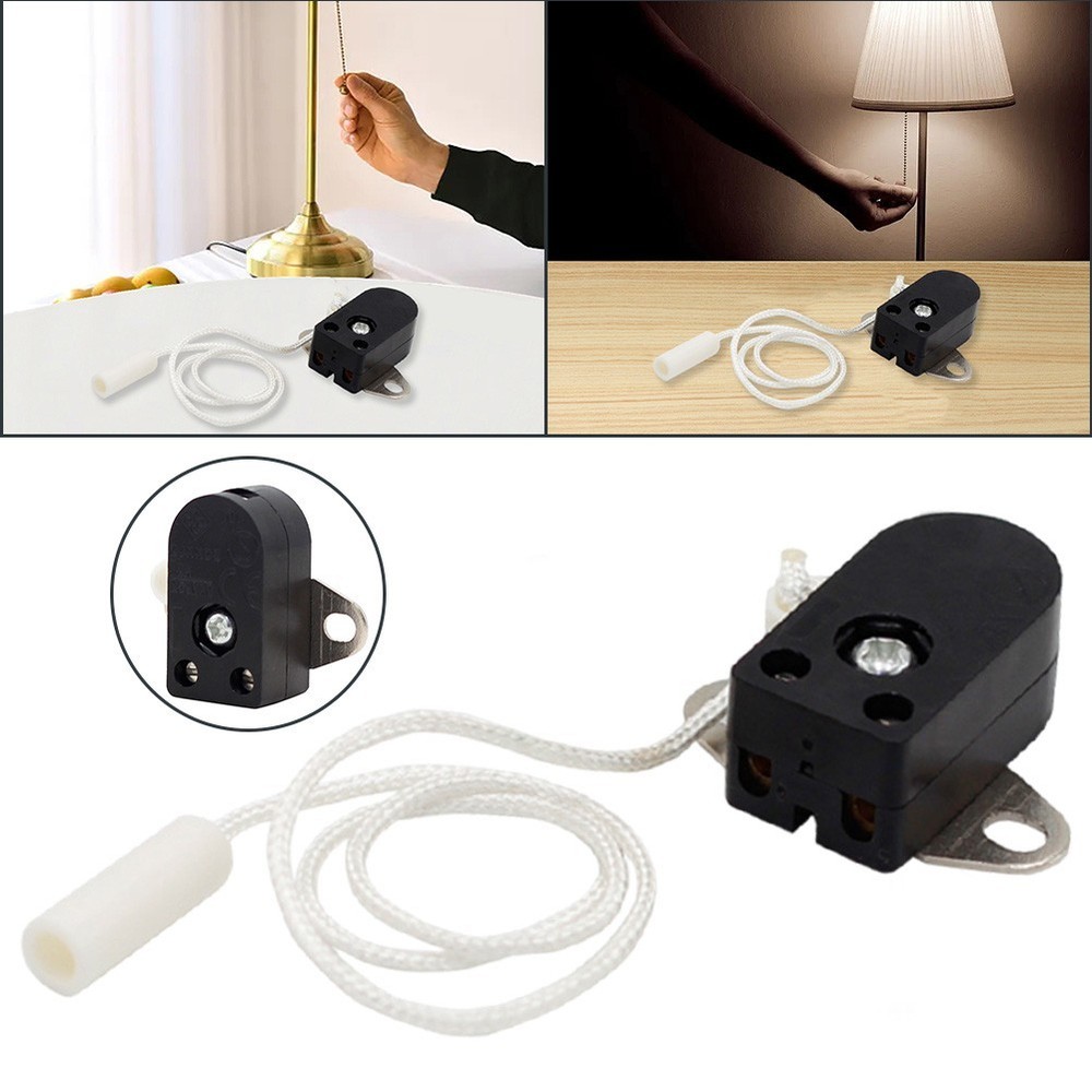 Adjustable cord rotating pull cord wall light switch for personalized control