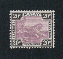 Malaya Stamp 24  - Tiger
