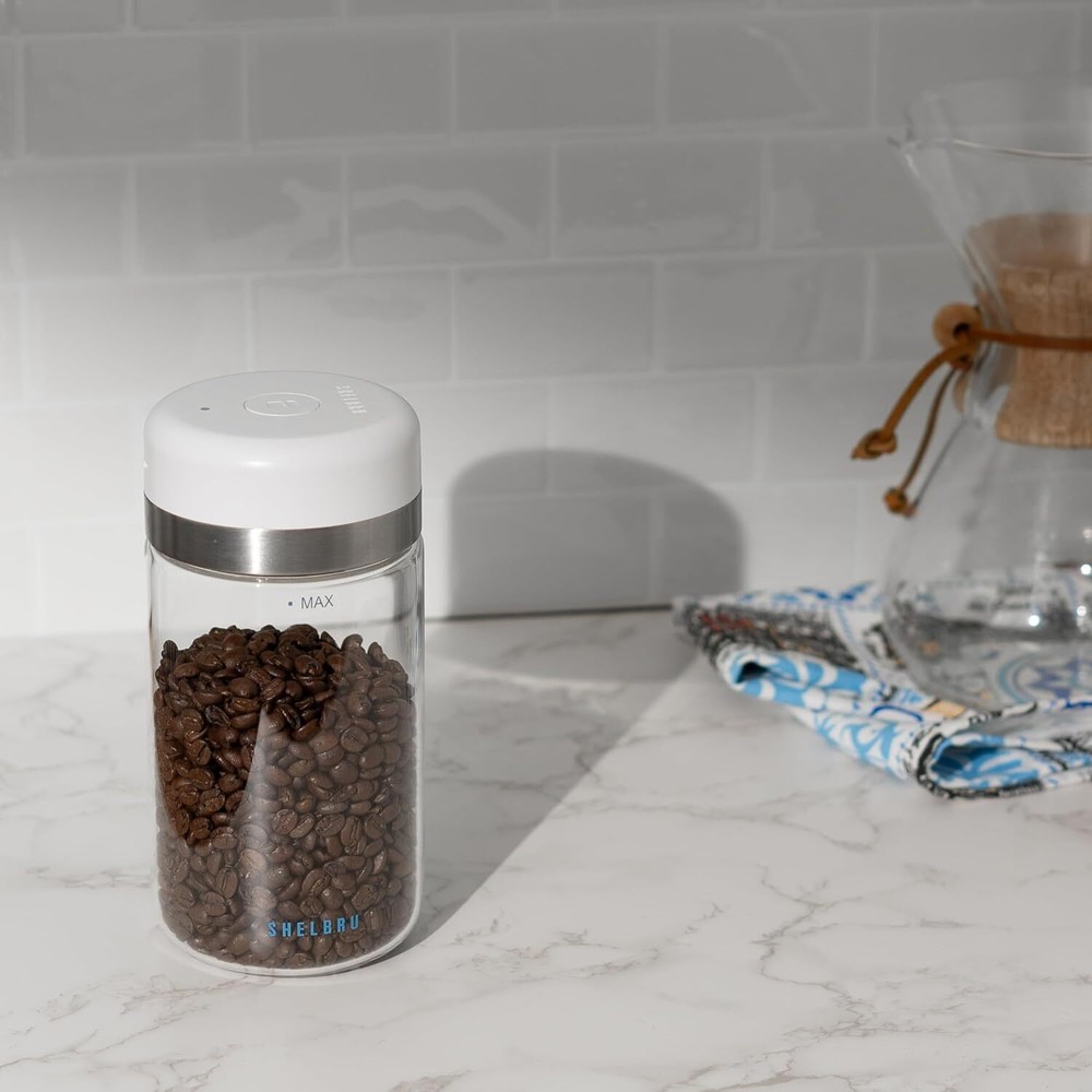 Shelbru Smart Canister, One-touch Interface Battery-Controlled Automatic...
