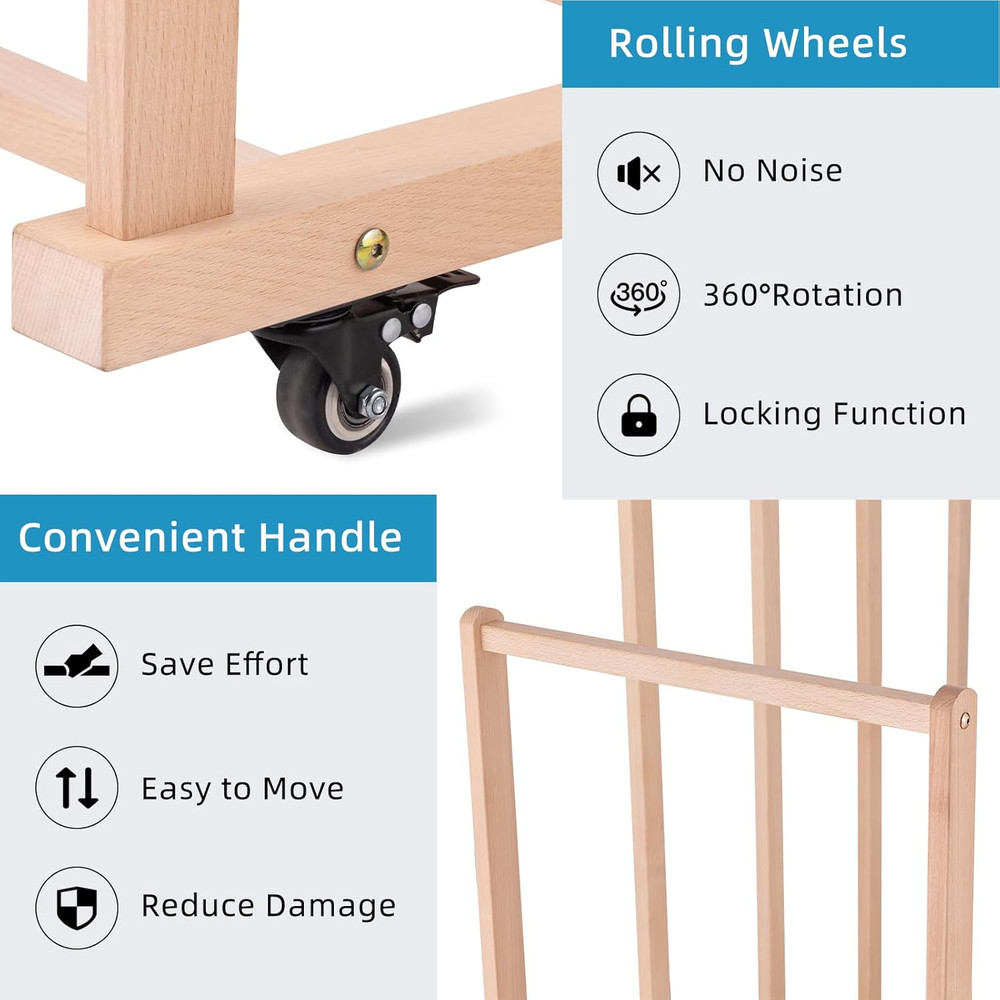 Extra Large Art Canvas Storage Rack, Art Drying Rack, Wooden Canvas Boards Rack