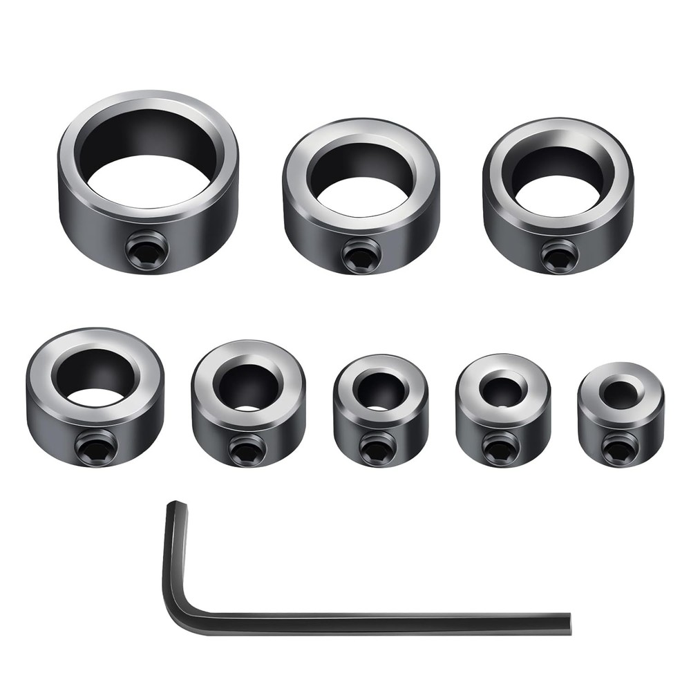Depth Stop Drill Bit,Stop Collar Set Includes 1/8”, 3/16”, 1/4”, 5/16”,...