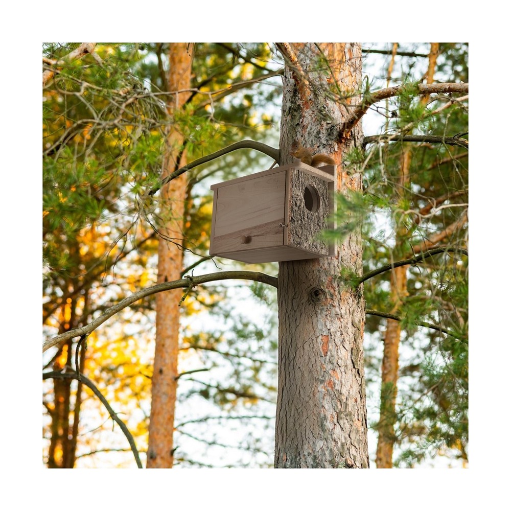 1 Pcs Large Squirrel Nesting Box Squirrel House for Outside Nesting Hanging H...