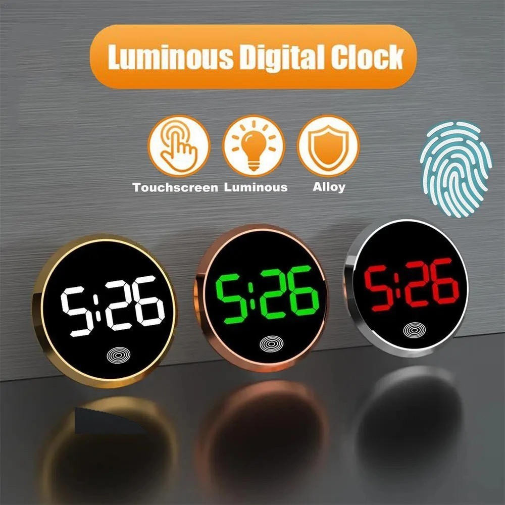 Car Dashboard Digital Clock Mini Electronic Vehicle Dash Clock LED Display