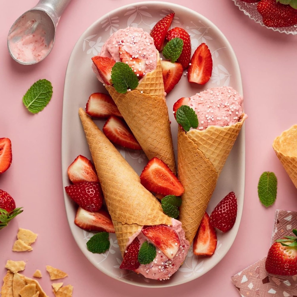 Versatile Waffle Cone and Egg Roll Maker - 6.7” Nonstick Pan for Deliciousness