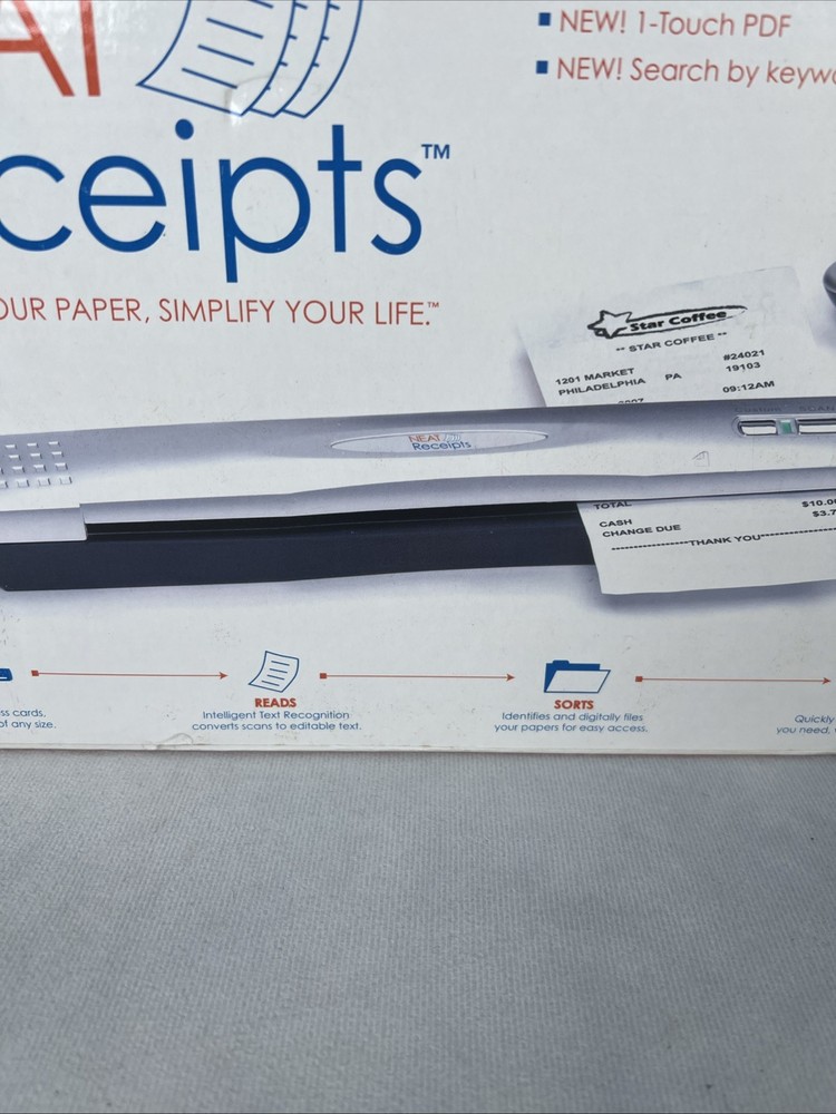 NeatReceipts Mobile Receipt and Document Scanner **No Disc**