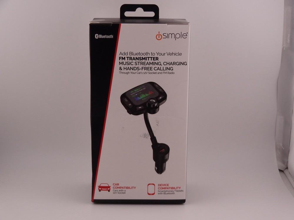 Car Auto  Bluetooth FM Transmitter, Stream Music, Hands Free Talking, Charging