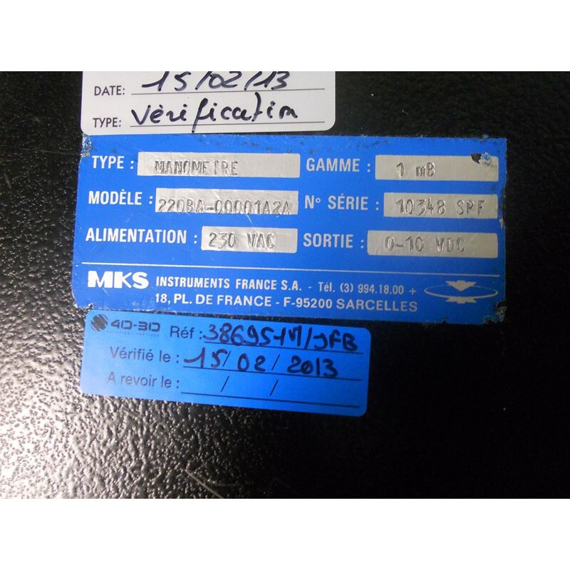 VACUUM SENSOR MKS BARATRON 220BA