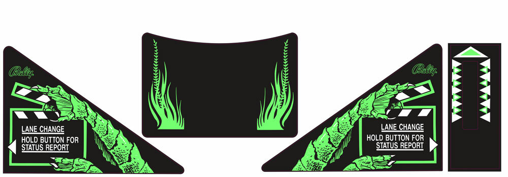 Bally Creature From The Black Lagoon Pinball Machine Apron Decal Set