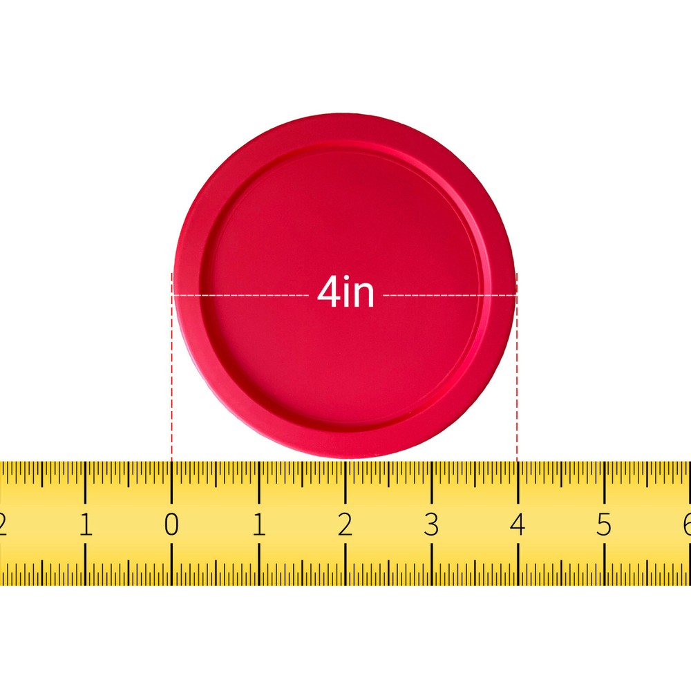 Replacement Lid for Pyrex 1-CUP Storage Cover 4" Bowl 7202-PC Red (4-Pack)