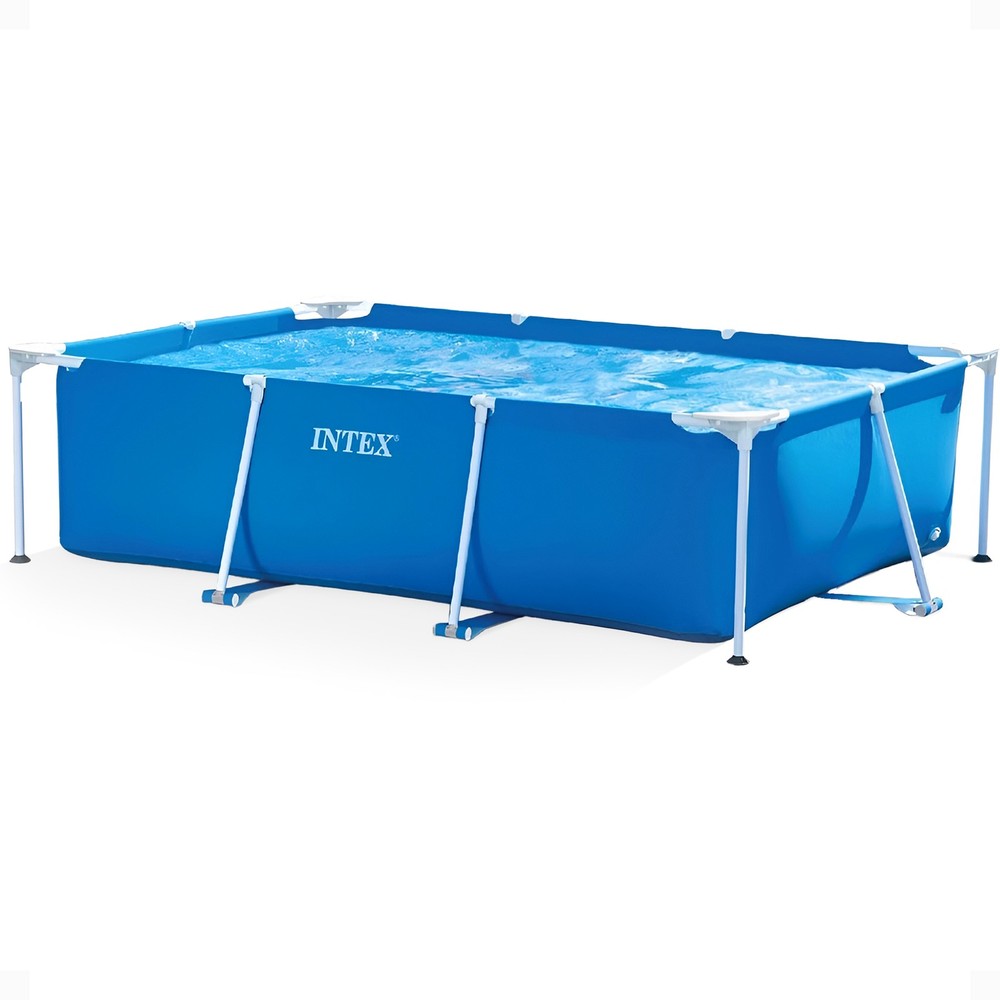 Intex Rectangular Frame Above Ground Outdoor Backyard Swimming Pool