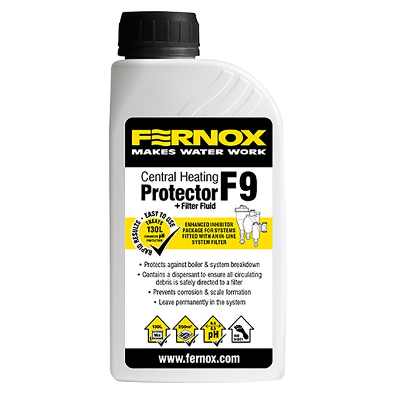 Fernox F9 Plus Filter Fluid Central Heating Protector 500ml for 16 Radiators