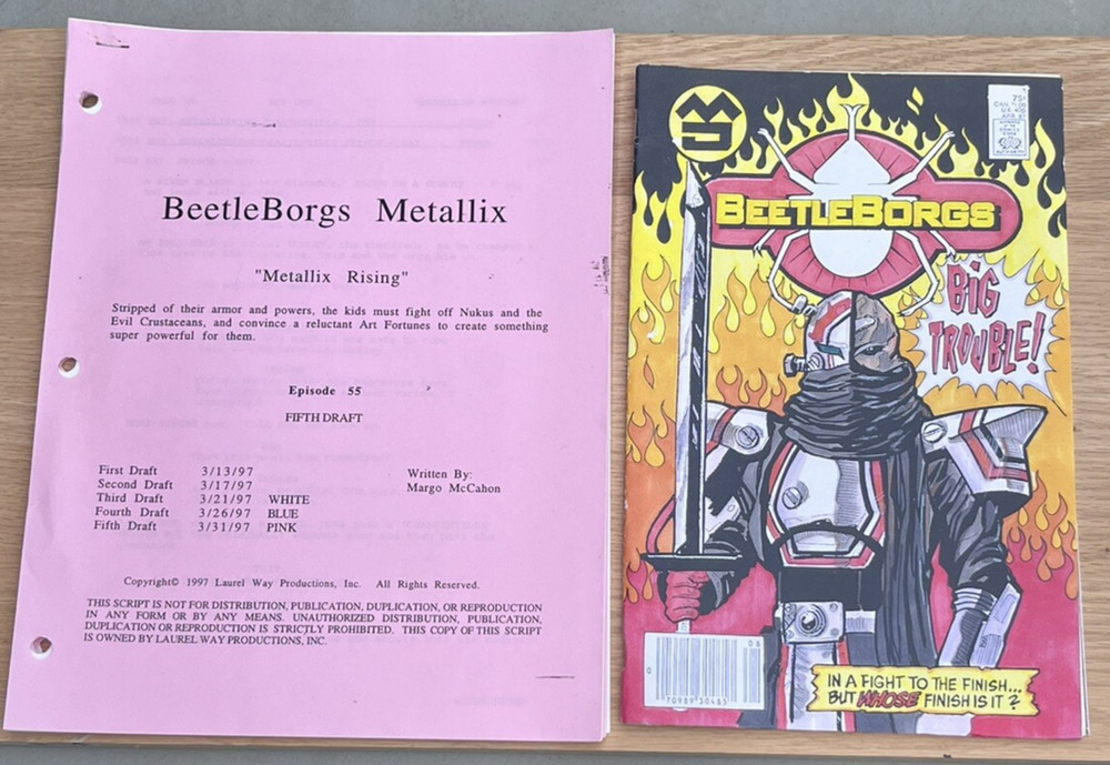 Saban's Beetleborgs Original TV Show Comic Book Prop & Metallix Rising Script