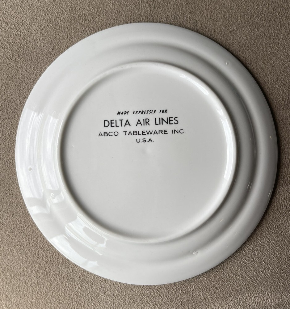 Delta Airlines Widgit pattern 5 1/4" Plate ABCO Tableware Inc. U.S.A.