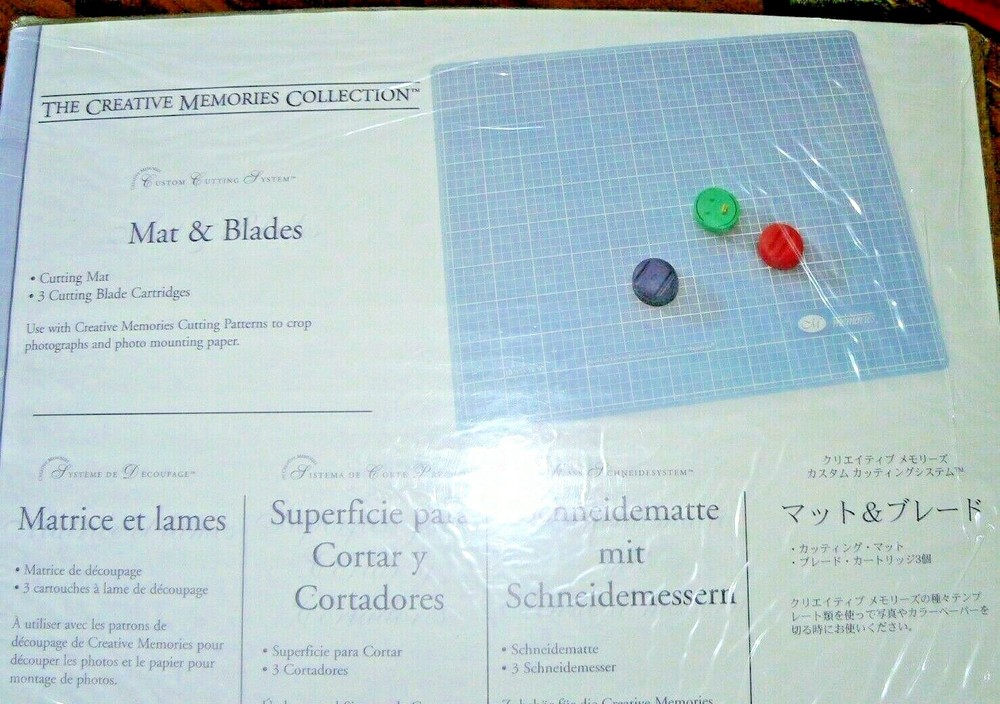 CREATIVE MEMORIES CUSTOM CUTTING SYSTEM MAT & BLADES NIP