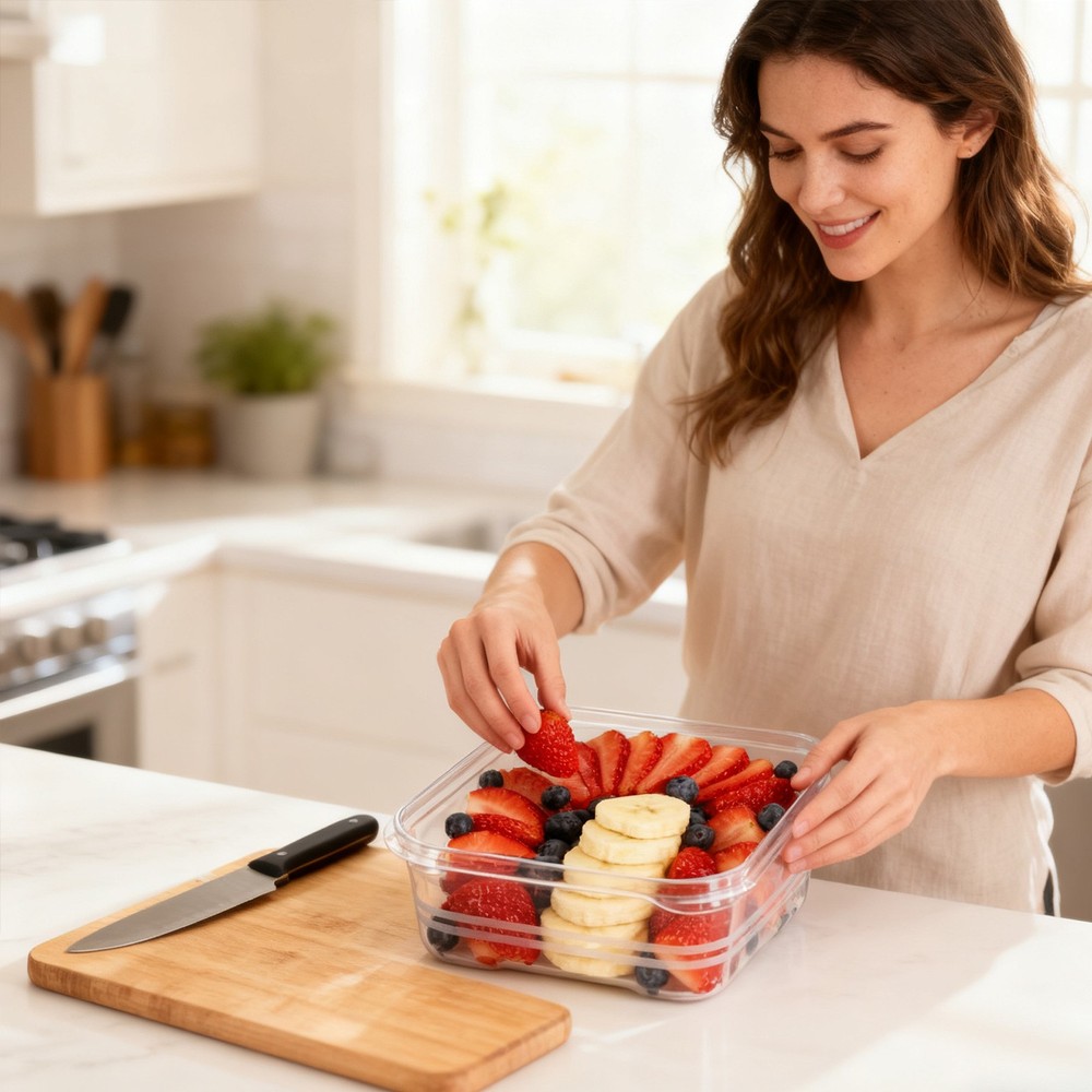 Refrigerator Storage Clear Airtight Stackable Fridge Storage Organizer awesome