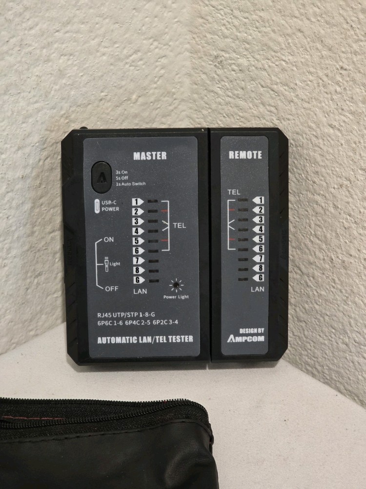 AMPCOM Network Cable Tester, LAN Phone Wire Tester Tool Networking Tool