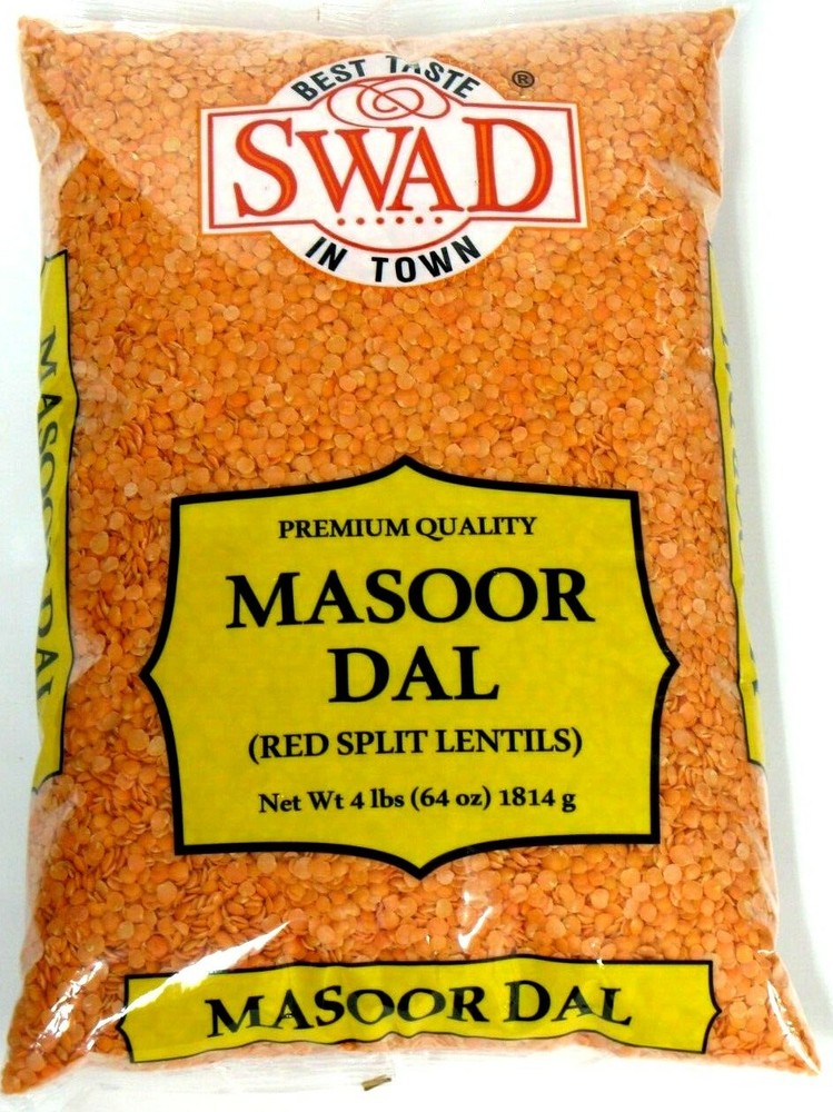 Red Split Lentils Masoor Dal Split Crimson Lentil Split Red Lentils Hulled 4 lb