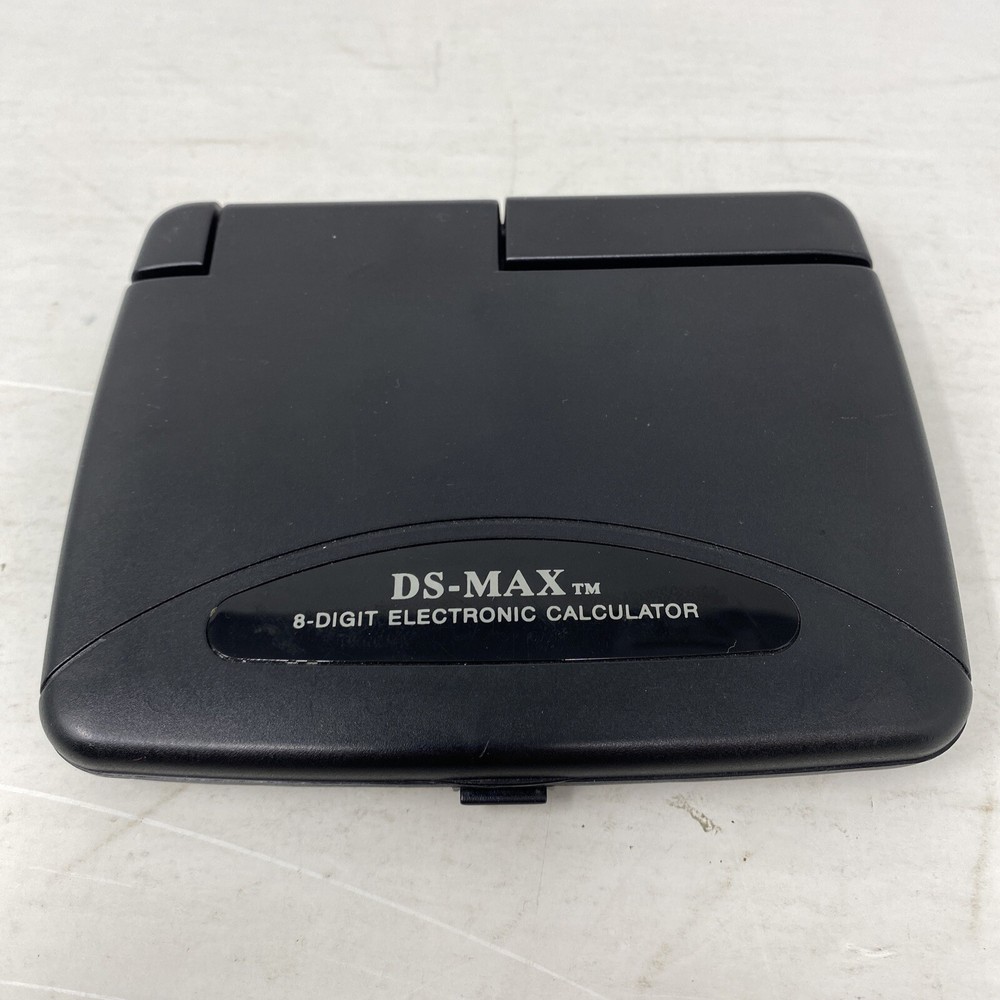 Vintage DS-MAX 8 Digit Electronic Folding Calculator WORKS
