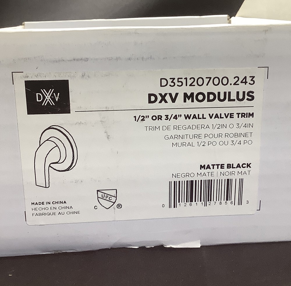 DXV Modulus Valve Trim  Matte Black D35120700.243 E8