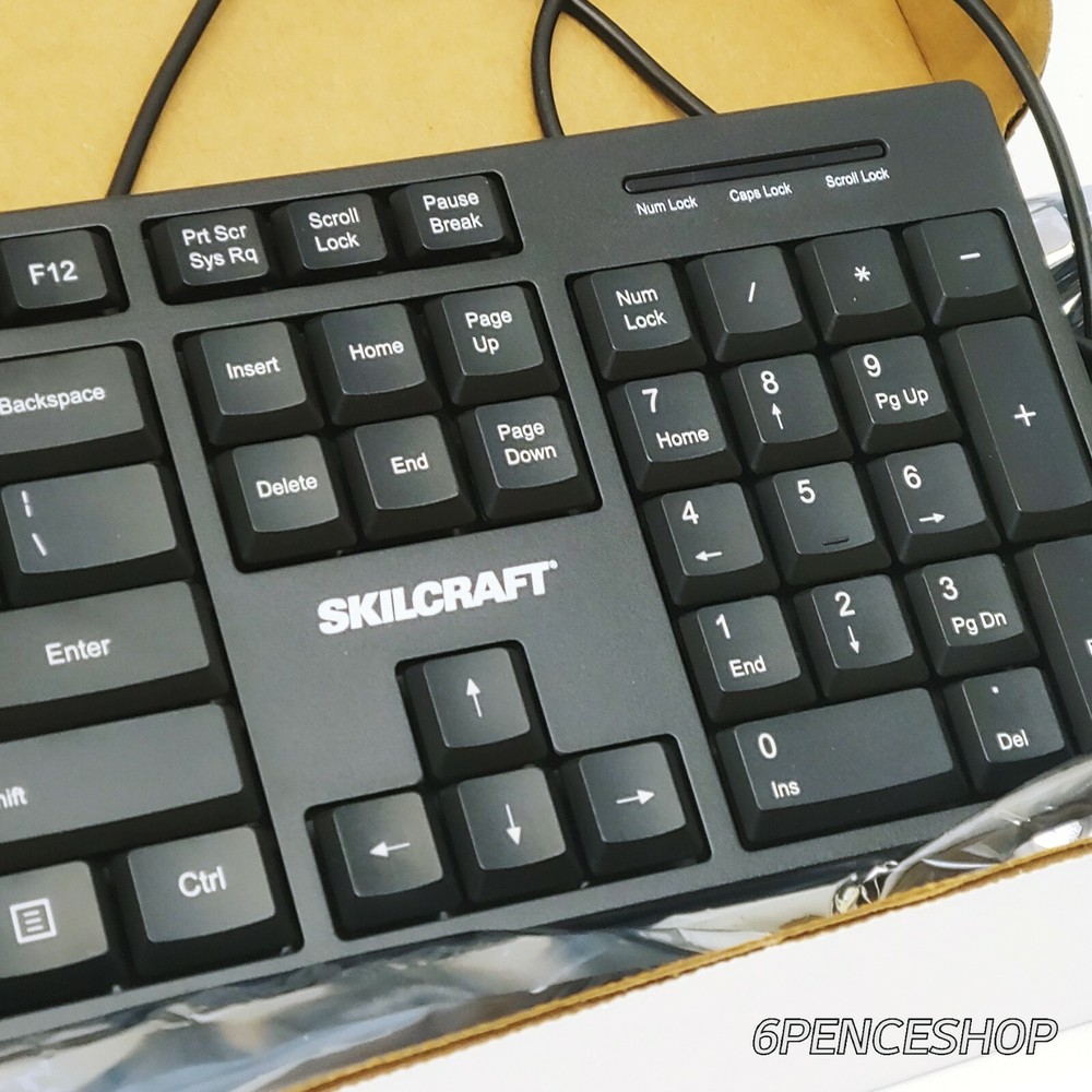 SKILCRAFT Ability One NSN6774742 USB Wired Keyboard, Black