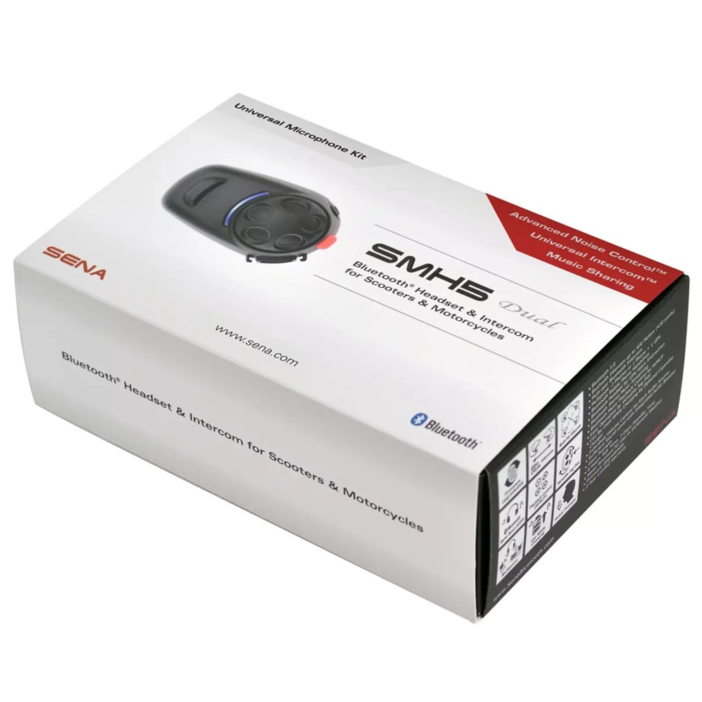 SENA SMH5 BLUETOOTH MOTORCYCLE HELMET  INTERCOM SYSTEM DUAL SET