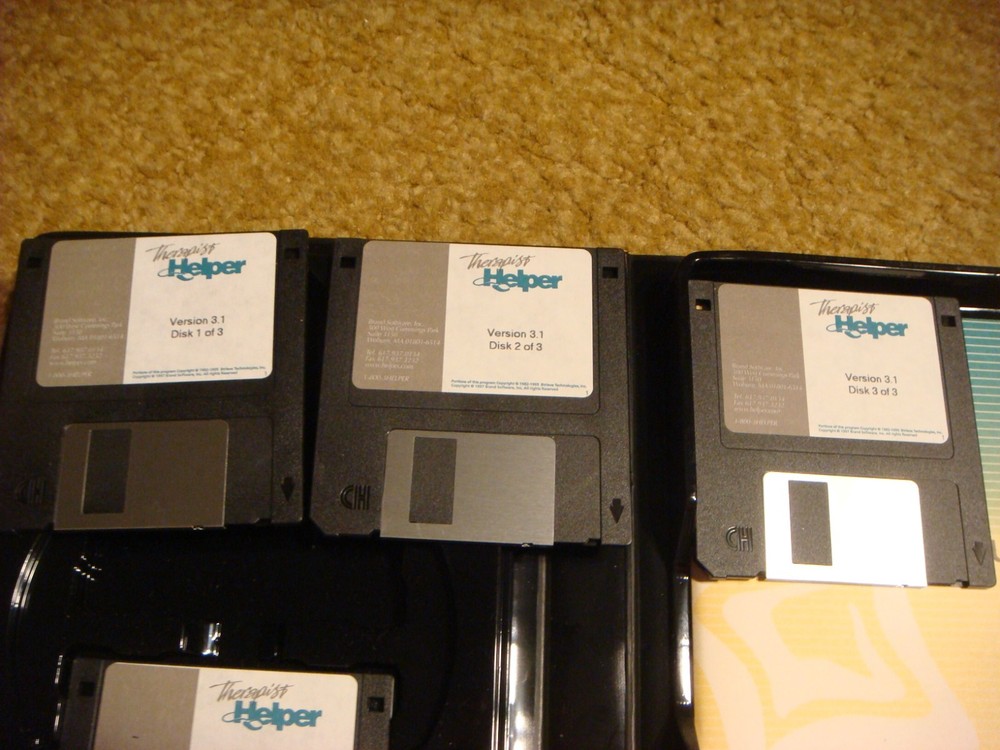 Therapist Helper Brand Software Inc. Floppy Disc