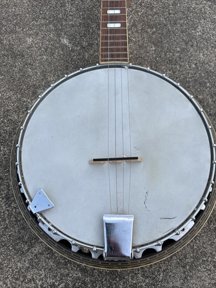Vintage Conqueror 5 String Banjo+ 70s MIJ Playable Project Bluegrass