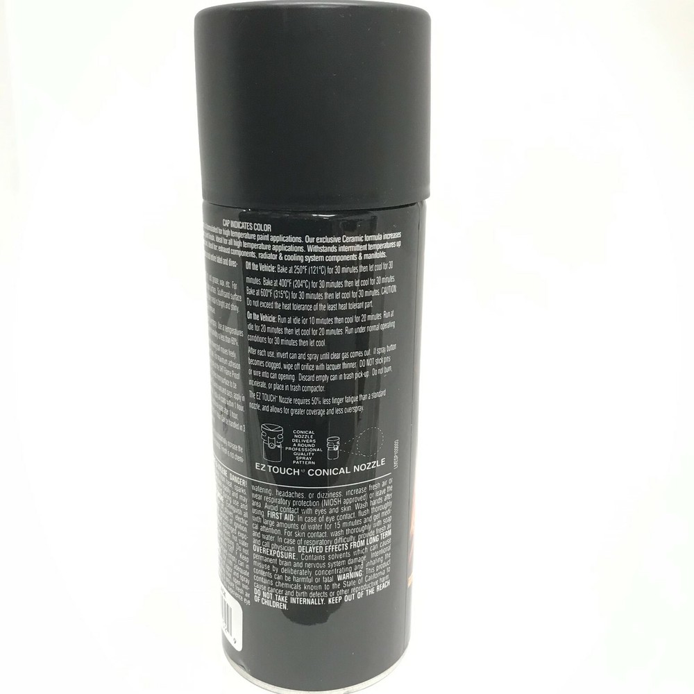 VHT SP102-4 PACK FLAT BLACK High Temperature Flame Proof Header Paint - 11 oz