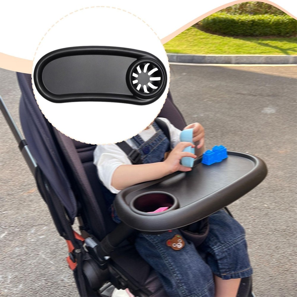 Stroller Snack Tray Stroller Dinner Table Multifunctional Spacious Cup Holder