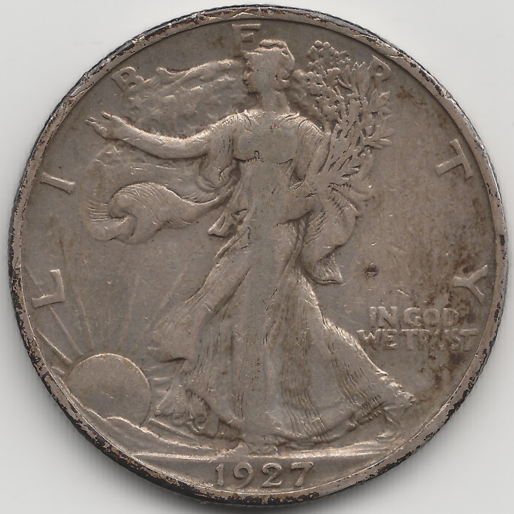 1927 S Walking Liberty Half Dollar, VF