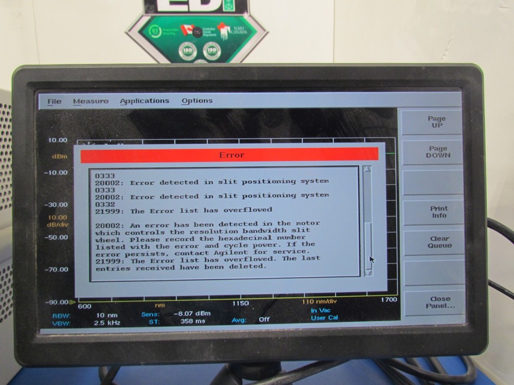 HP 86142A Optical Spectrum Analyzer