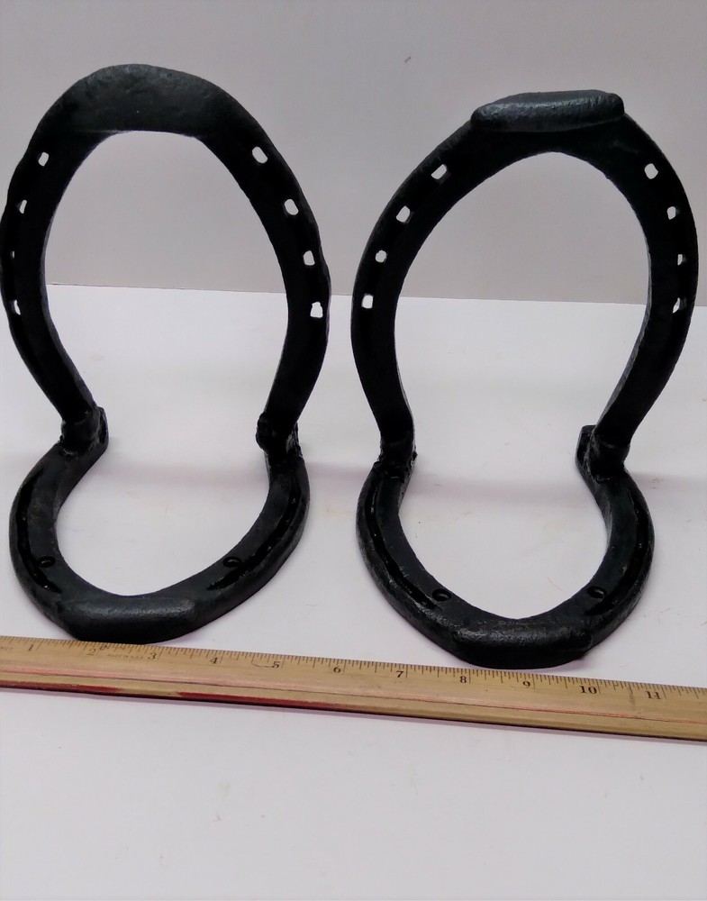 2 Rustic Decorative Vintage Horseshoe Shelves, Brackets, Book Ends, ETC