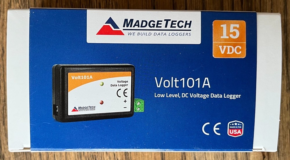 Madgetech Volt101A 15V DC Voltage Data Logger