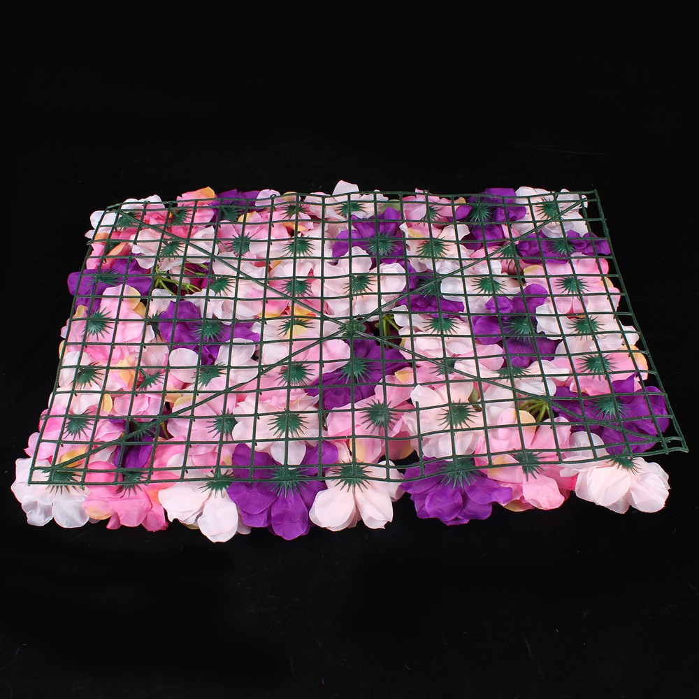 6 Pack Artificial Flower Wall Panels 3D Flowers Wall Panel Backdrop for Wedding