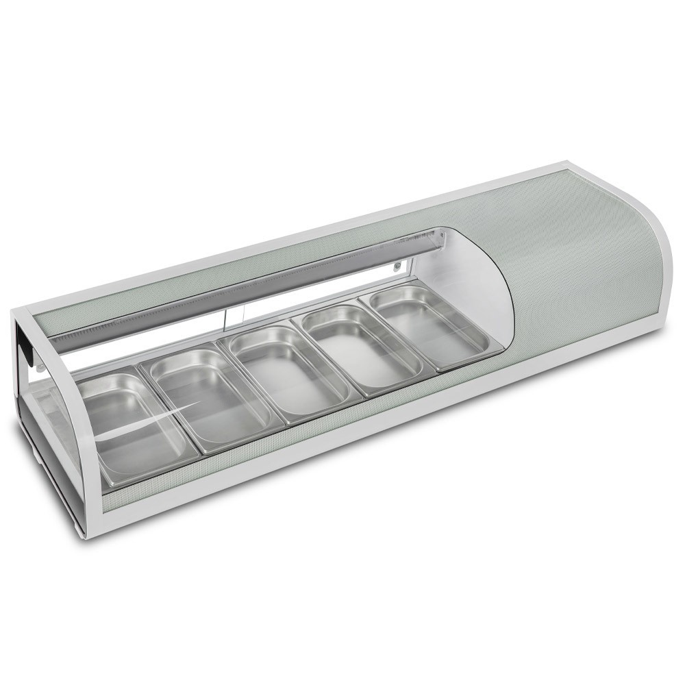 53" Refrigerated Sushi Display Case, Silver