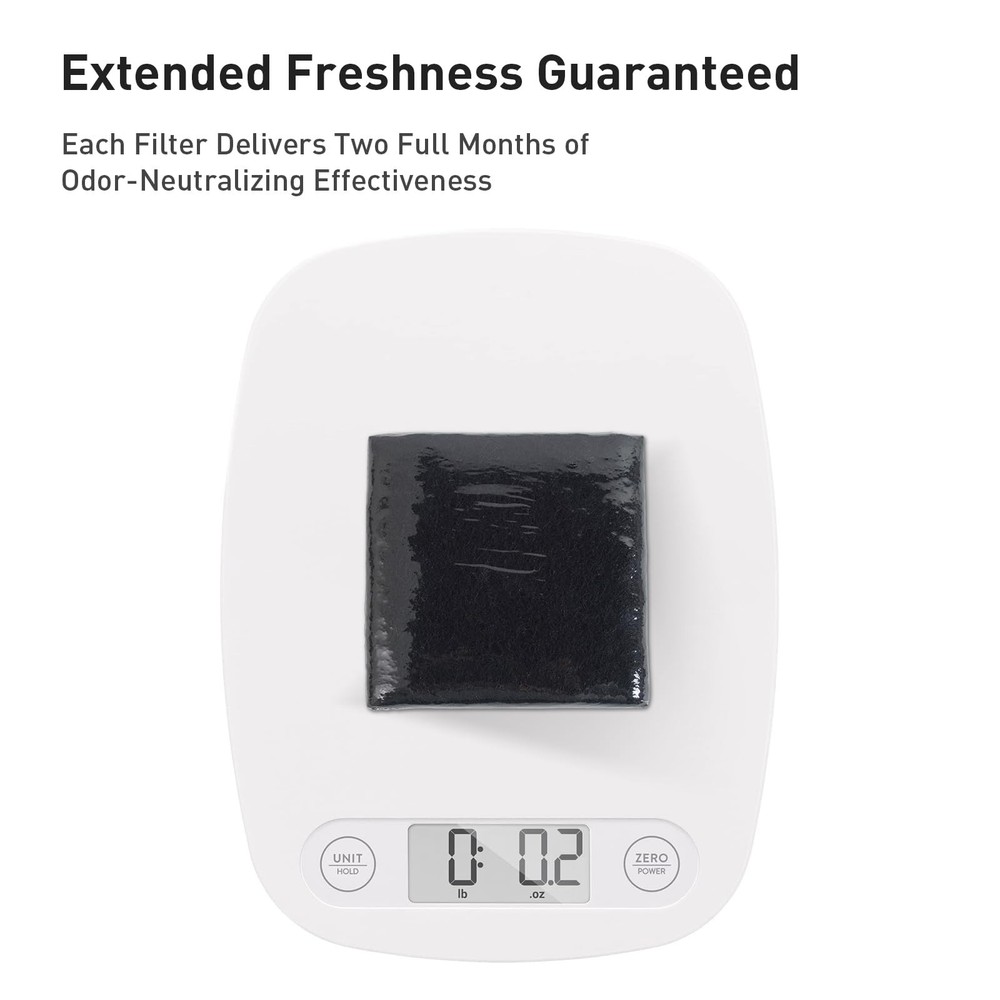 EKO Trash Can Odor Filter Refills for and Refill Pack, Black