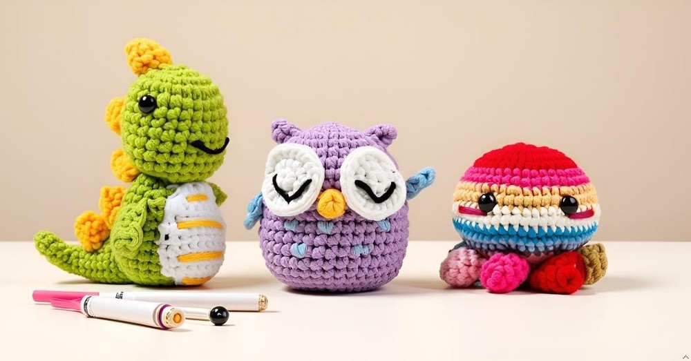 Crochet Kit for Beginners, Crochet Animal Kit with Video Tutorials & Soft Yar...