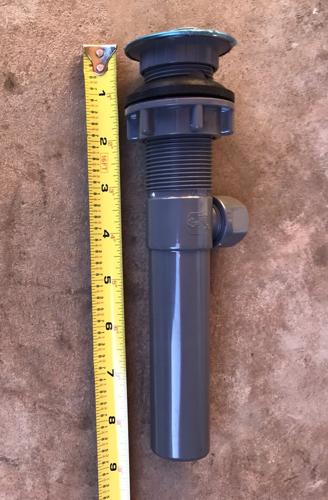 Bathroom Sink Drain Assembly Kit - Pop-Up Brushed Nickel - Plastic, 1-1/4"