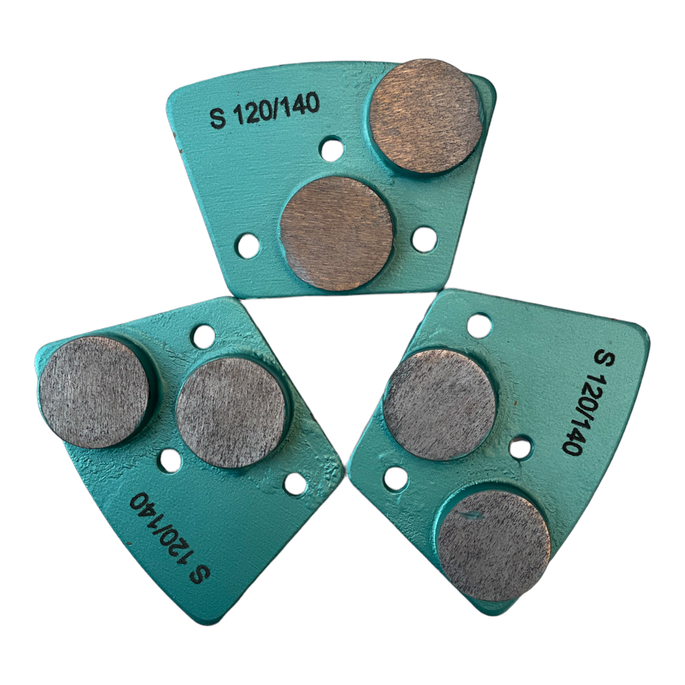 Trapezoidal Grinding Tooling Discs Bolt on Concrete Grinders Soft Bond 120 Grit