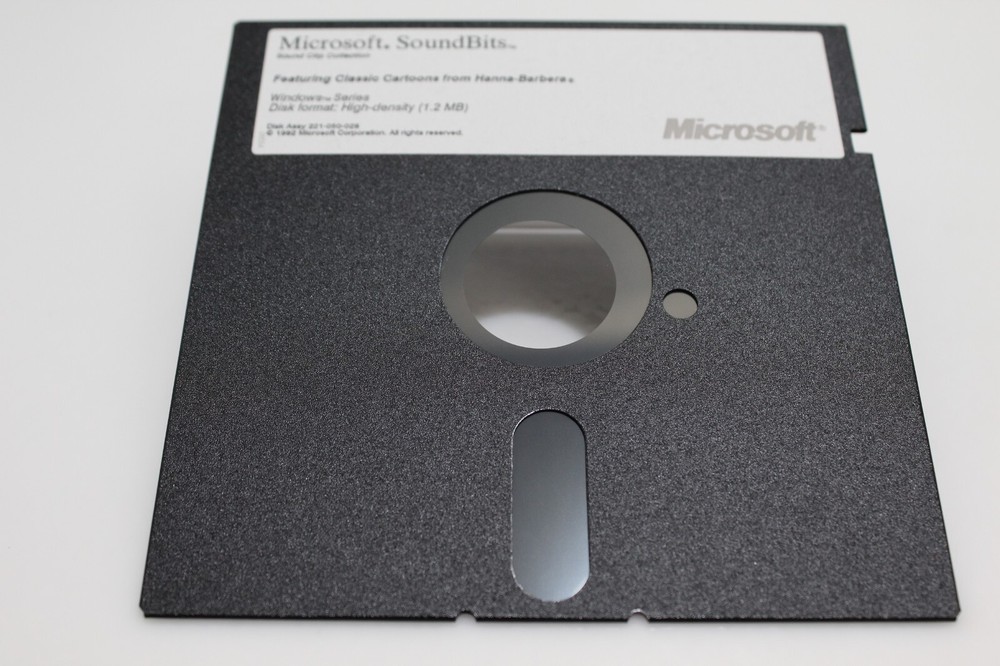 Microsoft SoundBits: Sound Clip Collection 5 1/4" Floppy Disk - Microsoft, 1992