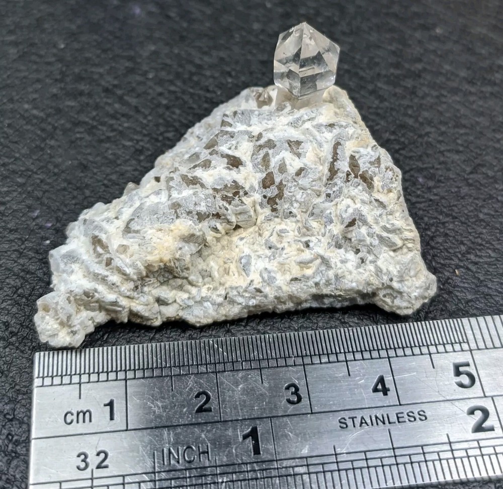Transparent Diamond Quartz Crystal Scepter on matrix, Diamond Quartz Specimen