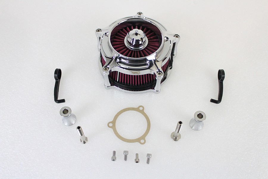 Chrome Exposed Filter Air Cleaner Kit fits Harley Davidson
