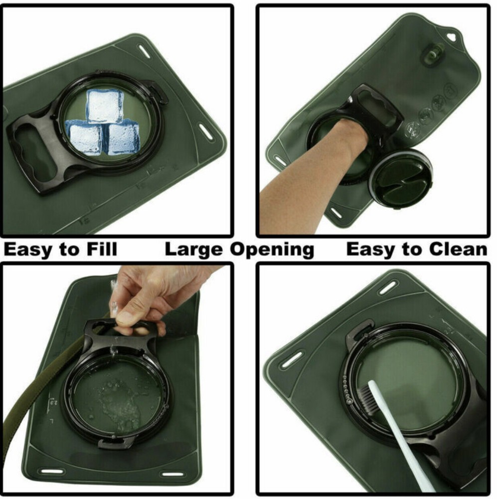 2L Water Bladder Bag Hydration System Backpack Survival Pack Camping Hiking