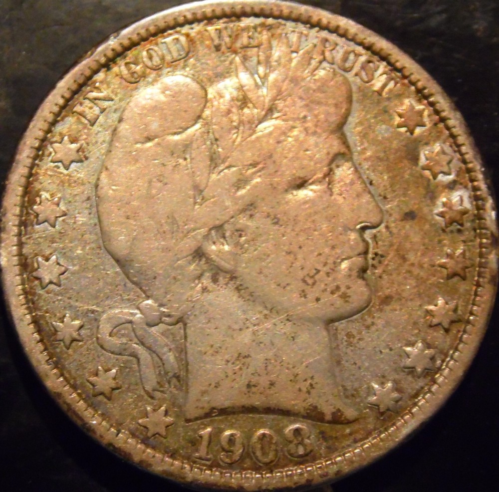 1908-D Barber Half Choice Original Fine
