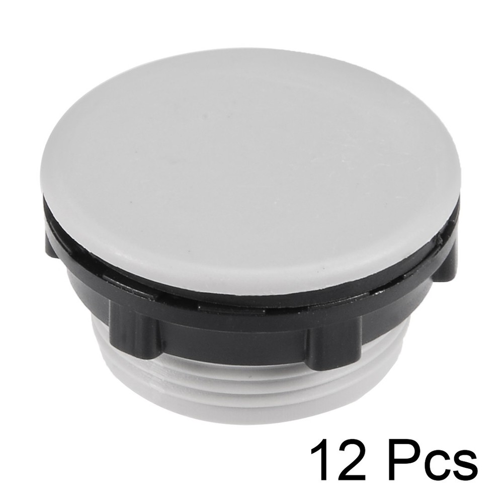 12Pack 30mm Black Gray Plastic Push Button Switch Hole Panel Plug