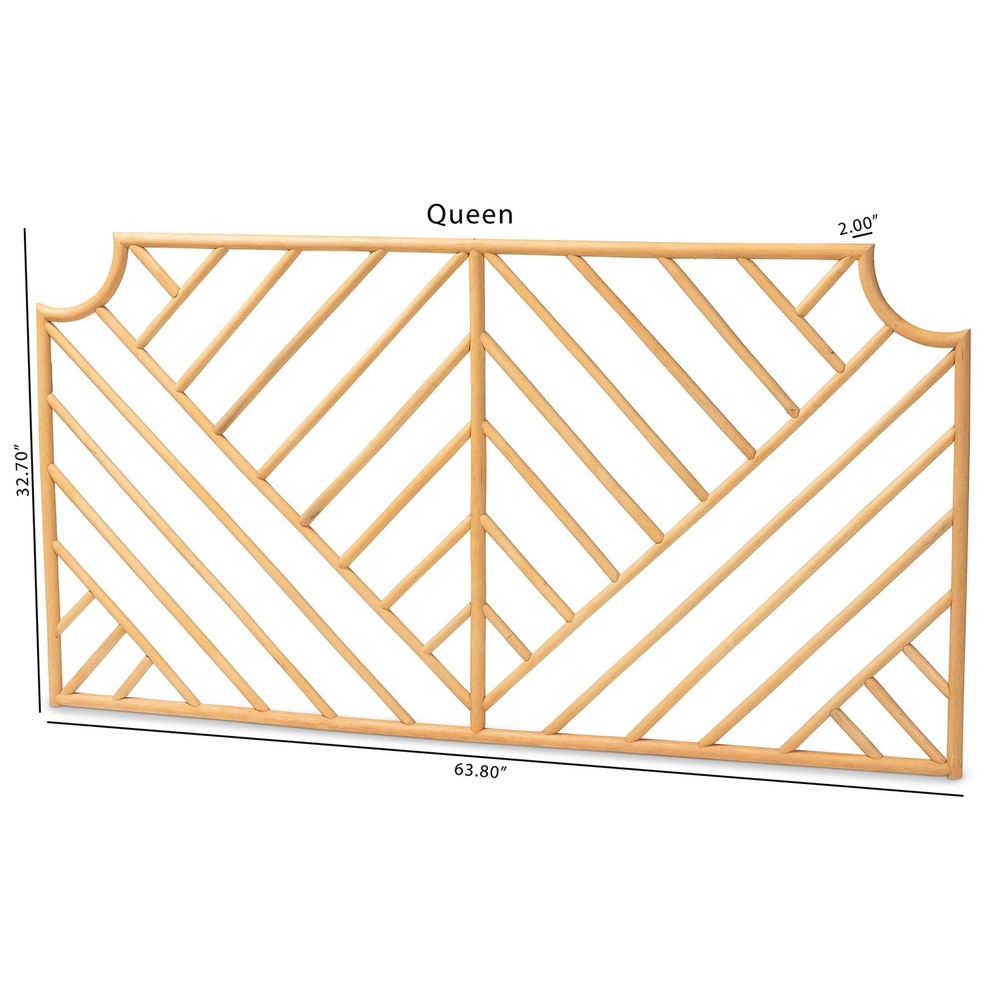 Headboard,Constructed from Natural RattanWall-mountable design,Openwork frame