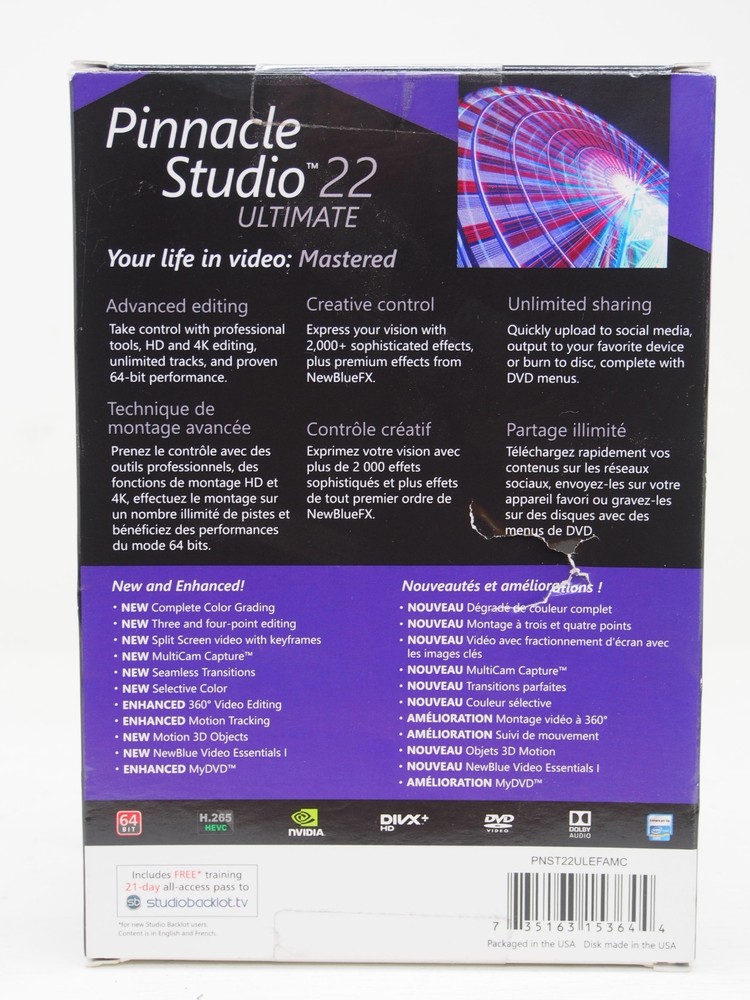 Pinnacle Studio 22 Ultimate --New--