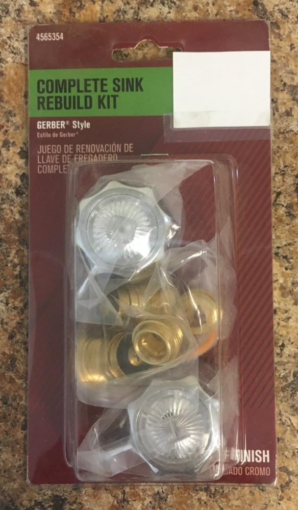 4565354 Chrome Finish Bathroom and Kitchen Faucet Rebuild Trim Kit For Gerber