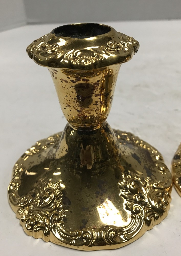 2 Baroque by Wallace 750 candlestick holders
