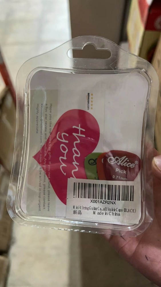 Mini 4 String Guitar Capo, Professional Ukulele Capo (BLACK)